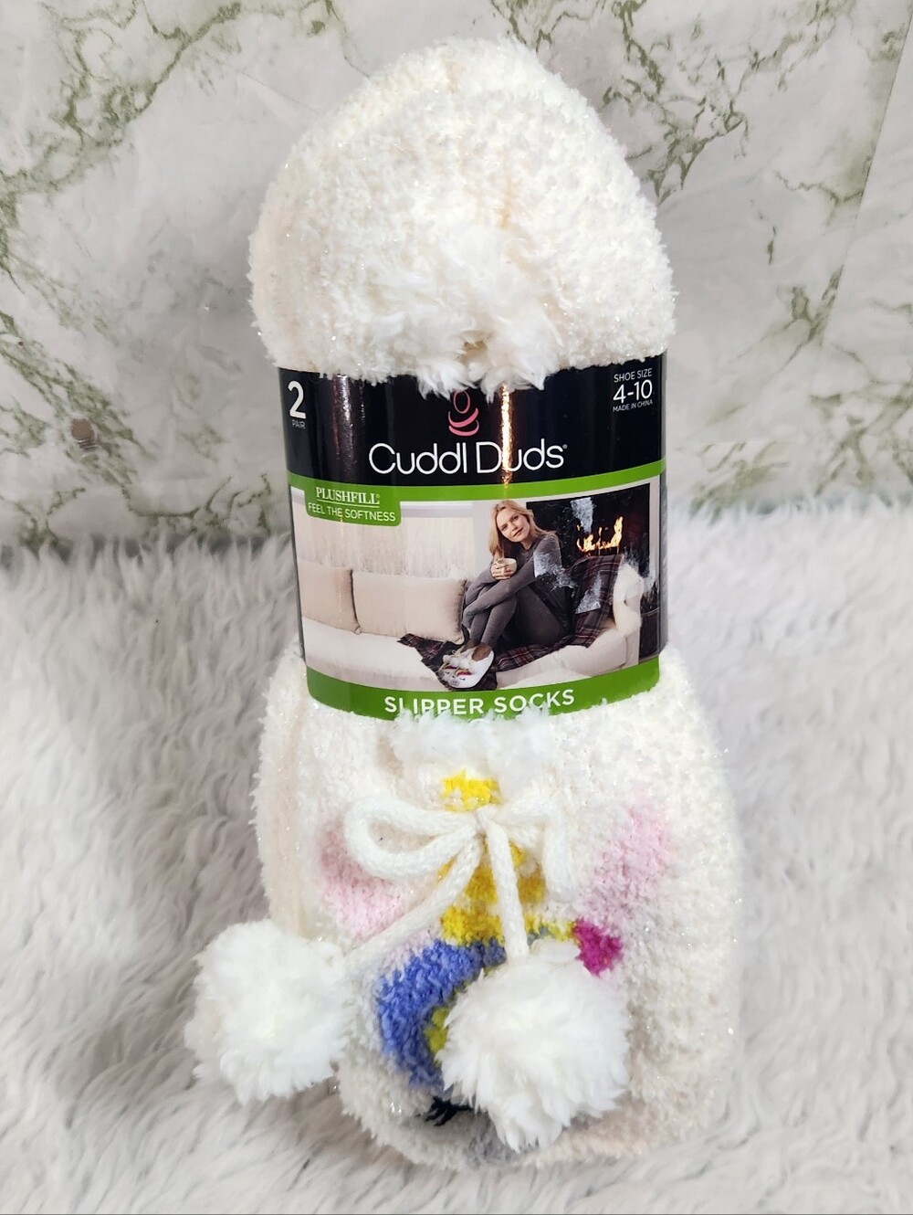 Cuddl Duds Lounge Ballerina Slipper Socks